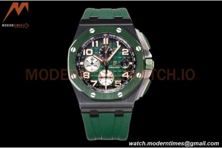 Audemars Piguet - AP ROO Chronograph 44mm CER/CER/RU Green JJF A3126 Mod