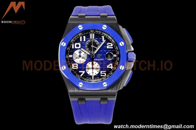 Audemars Piguet - AP ROO Chronograph 44mm CER/CER/RU Blue JJF A3126 Mod
