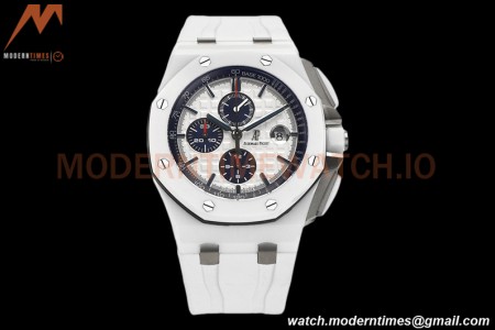 Audemars Piguet - AP ROO Chronograph 44mm CER/CER/RU White JJF A3126 Mod