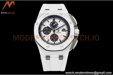 Audemars Piguet - AP ROO Chronograph 44mm CER/CER/RU White JJF A3126 Mod