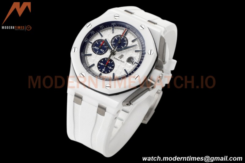 Audemars Piguet - AP ROO Chronograph 44mm CER/CER/RU White JJF A3126 Mod