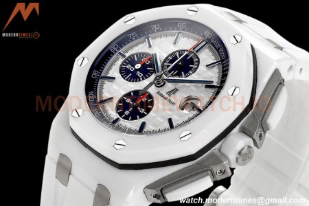 Audemars Piguet - AP ROO Chronograph 44mm CER/CER/RU White JJF A3126 Mod