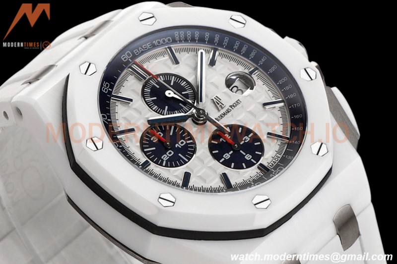 Audemars Piguet - AP ROO Chronograph 44mm CER/CER/RU White JJF A3126 Mod