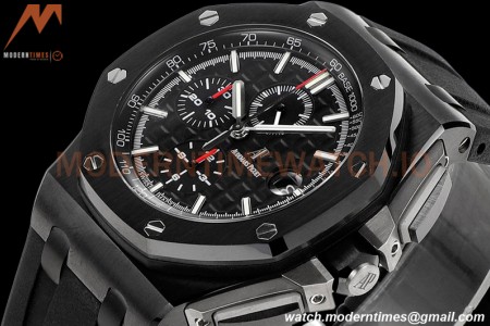 Audemars Piguet - AP ROO Chronograph 44mm CER/CER/RU All Black JJF A3126 Mod
