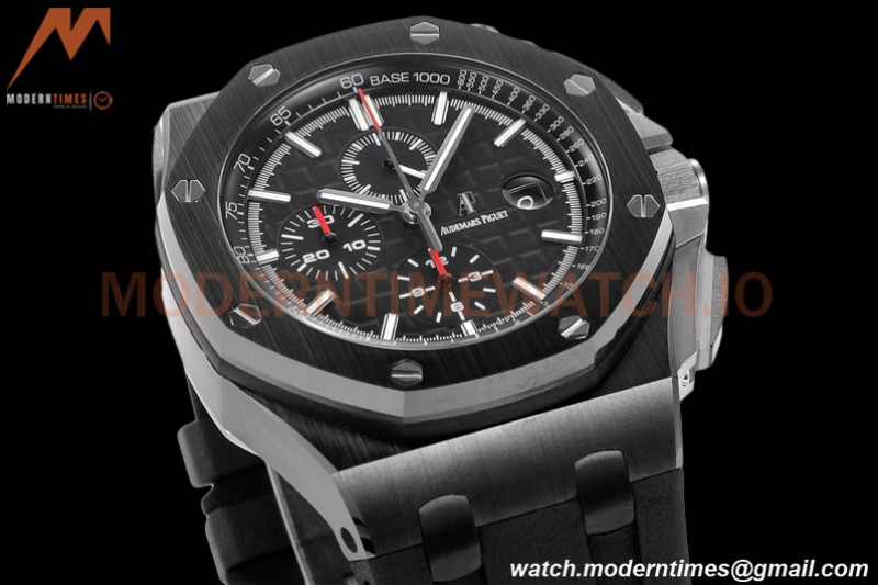 Audemars Piguet - AP ROO Chronograph 44mm CER/CER/RU All Black JJF A3126 Mod