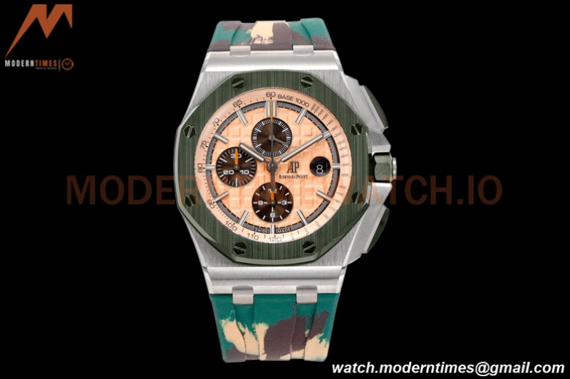 Audemars Piguet - AP ROO Chronograph 44mm CER/SS/RU Blue/Yelw JJF A3126 Mod