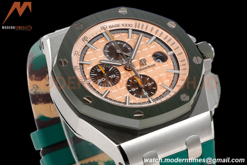 Audemars Piguet - AP ROO Chronograph 44mm CER/SS/RU Blue/Yelw JJF A3126 Mod