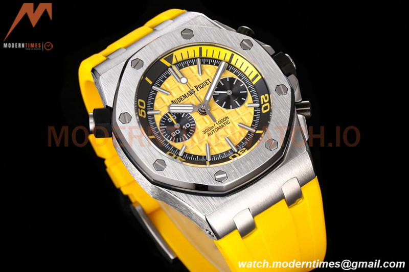 Audemars Piguet - AP ROO Diver Chrono 42mm SS/RU Yellow JJF A3124 Mod