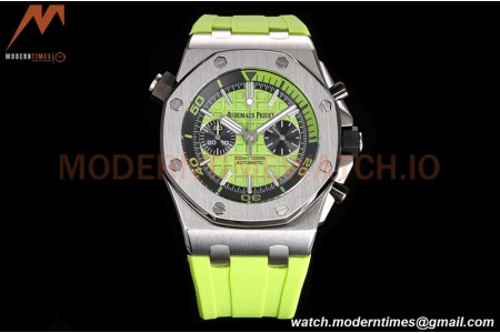Audemars Piguet - AP ROO Diver Chrono 42mm SS/RU Green JJF A3124 Mod