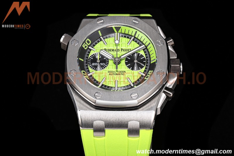 Audemars Piguet - AP ROO Diver Chrono 42mm SS/RU Green JJF A3124 Mod