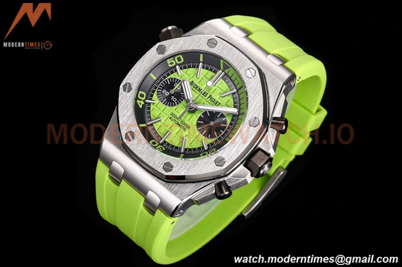 Audemars Piguet - AP ROO Diver Chrono 42mm SS/RU Green JJF A3124 Mod