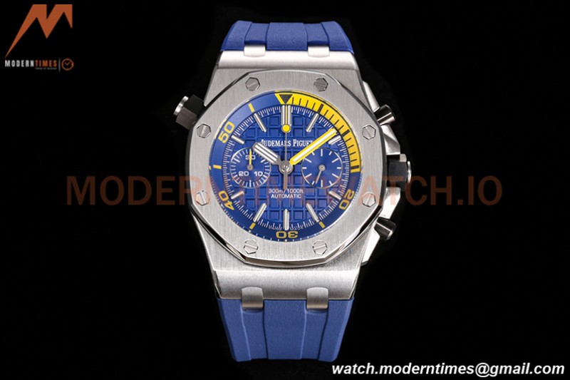 Audemars Piguet - AP ROO Diver Chrono 42mm SS/RU Blue JJF A3124 Mod