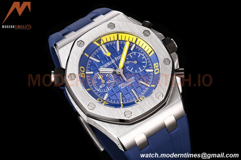 Audemars Piguet - AP ROO Diver Chrono 42mm SS/RU Blue JJF A3124 Mod