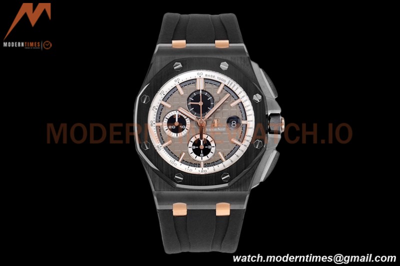 Audemars Piguet - AP ROO Chronograph 44mm CER/CER/RU Grey/Blk JJF A3126 Mod