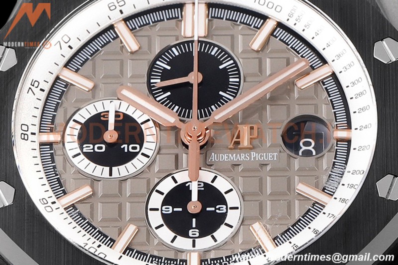 Audemars Piguet - AP ROO Chronograph 44mm CER/CER/RU Grey/Blk JJF A3126 Mod