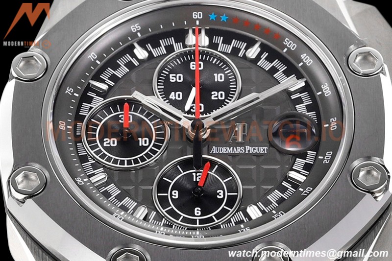 Audemars Piguet - AP ROO Chronograph 44mm SS/CER/RU Grey/Black JJF A3126 Mod