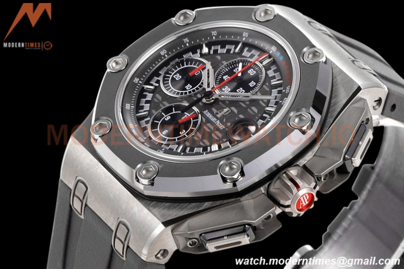 Audemars Piguet - AP ROO Chronograph 44mm SS/CER/RU Grey/Black JJF A3126 Mod