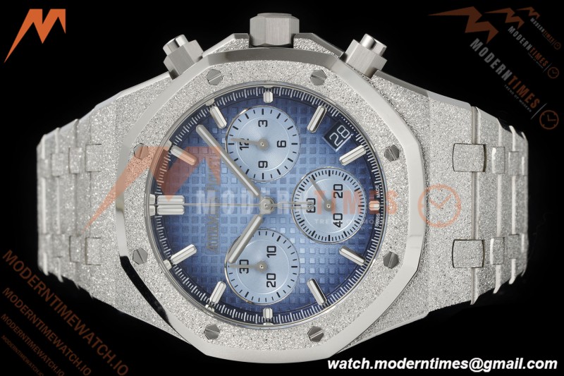 Audemars Piguet - Royal Oak Chrono 26240BC 41mm Frosted SS/SS Gradient Blue APSF SH4401 | 오데마 피게 - 로얄 오크 크로노 26240BC 41mm 프로스티드 SS/SS 그라데이션 블루 APSF SH4401