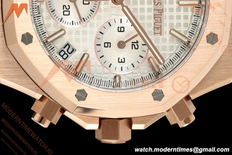 Audemars Piguet - Royal Oak 26240OR Gain Weight 41mm RG/LE White SWF Dial DDF DD4401