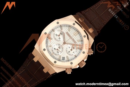 Audemars Piguet - Royal Oak 26240OR Gain Weight 41mm RG/LE White SWF Dial DDF DD4401