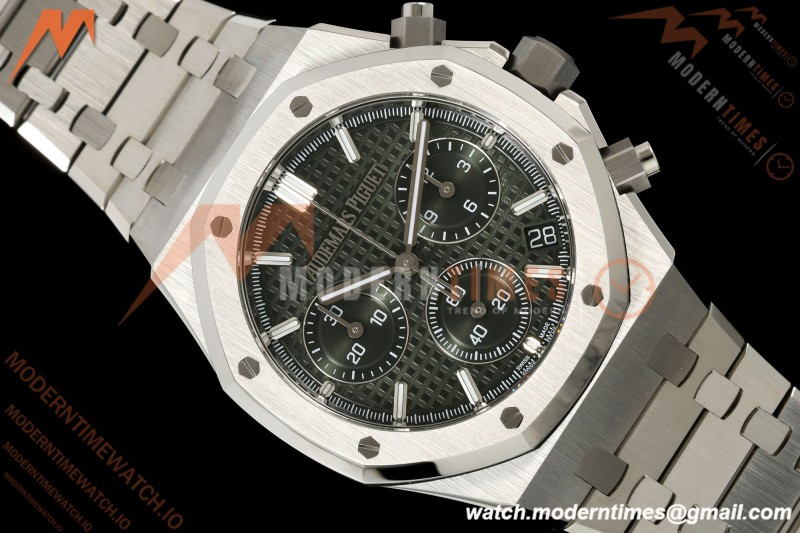 Audemars Piguet - Royal Oak 26240ST 41mm SS/SS Green Dial ZF DD4401 Free Sprung