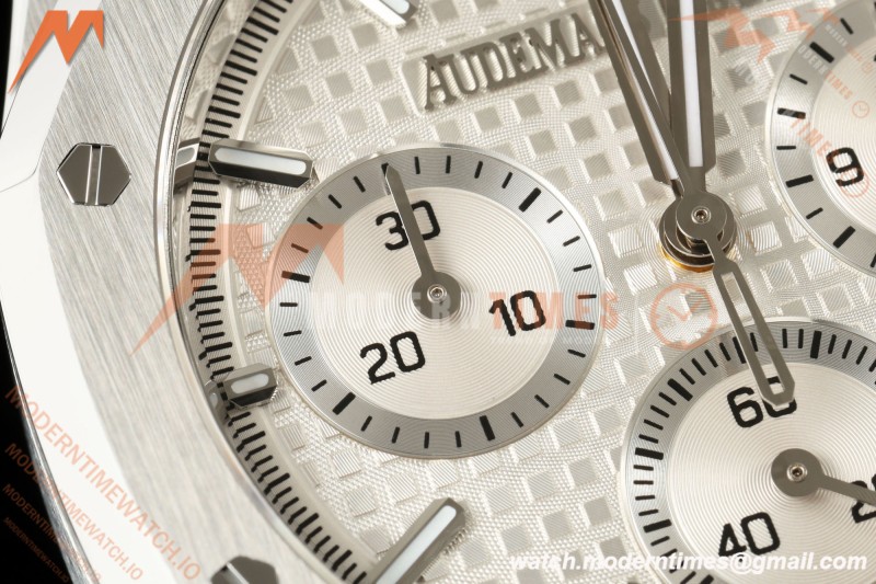 Audemars Piguet - Royal Oak 26240ST 41mm SS/SS White Dial ZF DD4401 Free Sprung