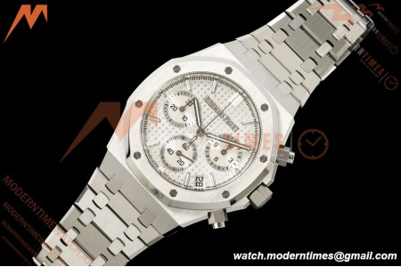 Audemars Piguet - Royal Oak 26240ST 41mm SS/SS White Dial ZF DD4401 Free Sprung