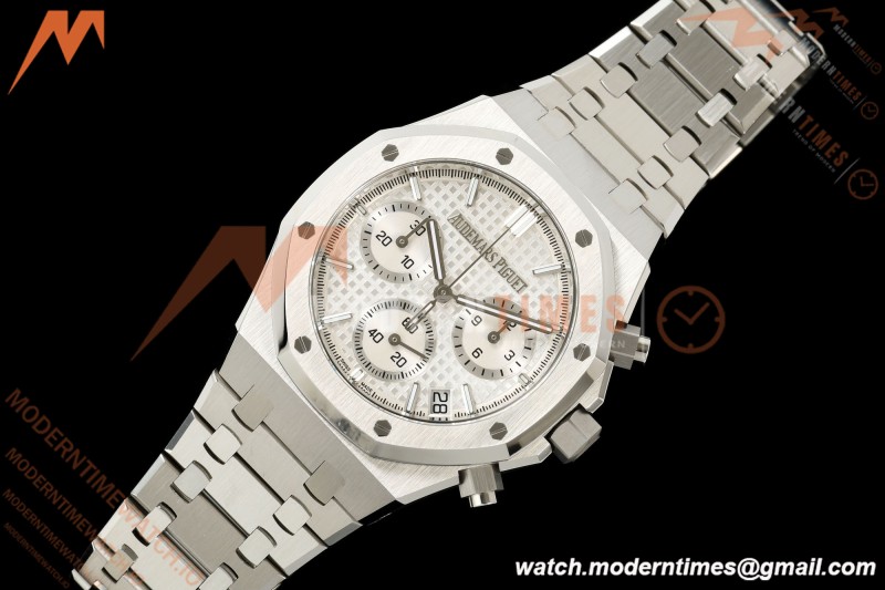 Audemars Piguet - Royal Oak 26240ST 41mm SS/SS White Dial ZF DD4401 Free Sprung