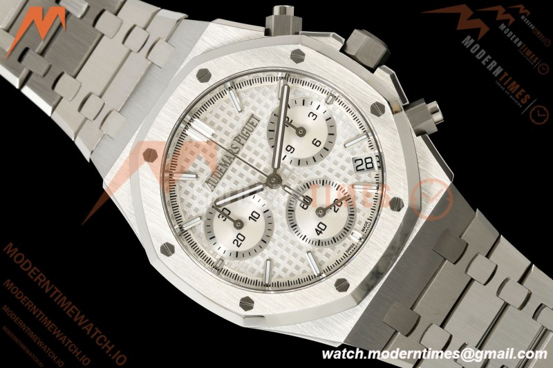 Audemars Piguet - Royal Oak 26240ST 41mm SS/SS White Dial ZF DD4401 Free Sprung