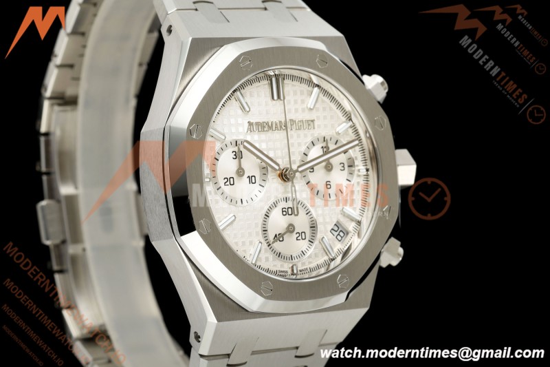 Audemars Piguet - Royal Oak 26240ST 41mm SS/SS White Dial ZF DD4401 Free Sprung