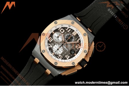 Audemars Piguet - AP ROO Chronograph 26405NR 44mm CER/RG/RU Ombre Brown/Wht JF A3126