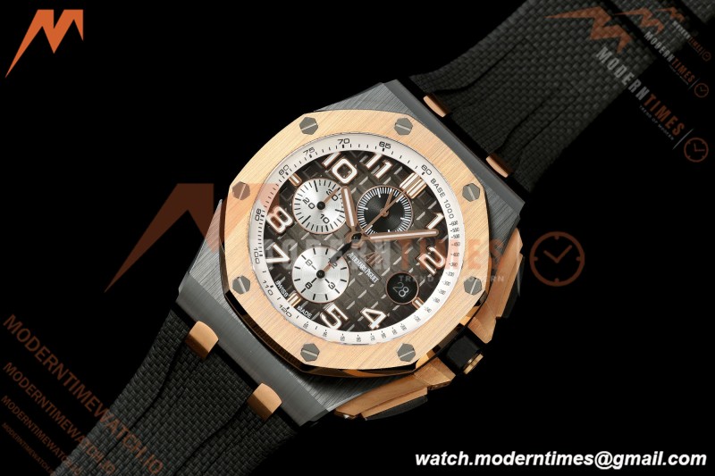 Audemars Piguet - AP ROO Chronograph 26405NR 44mm CER/RG/RU Ombre Brown/Wht JF A3126