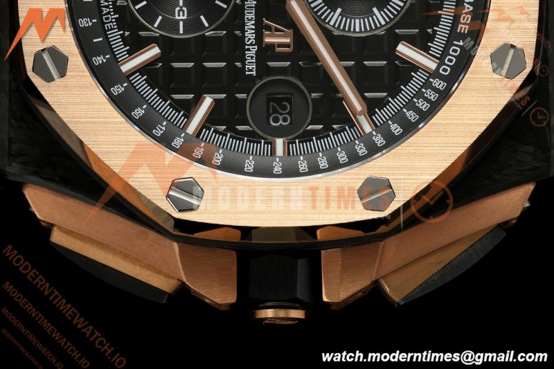 Audemars Piguet - AP ROO Chronograph 26406FR 44mm CER/RG/RU Black JF A3126