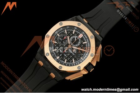Audemars Piguet - AP ROO Chronograph 26406FR 44mm CER/RG/RU Black JF A3126