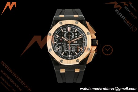 Audemars Piguet - AP ROO Chronograph 26406FR 44mm CER/RG/RU Black JF A3126