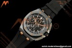 Audemars Piguet - AP ROO Chronograph 26405CE 44mm Black CER/RG/RU Blk/Stk JF A3126