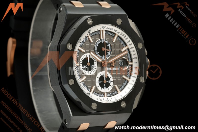 Audemars Piguet - AP ROO Chronograph 26415CE 44mm CER/CER/RU Gry/Blk JF A3126