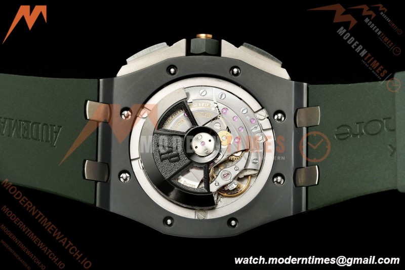 Audemars Piguet - AP ROO Chronograph 26405CE 44mm Green CER/RU Grn/Num JF A3126