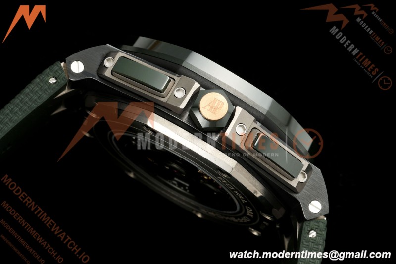 Audemars Piguet - AP ROO Chronograph 26405CE 44mm Green CER/RU Grn/Num JF A3126