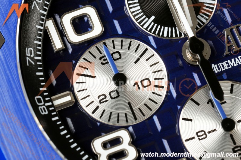 Audemars Piguet - AP ROO Chronograph 26405CE 44mm Blue CER/RU Blu/Num JF A3126