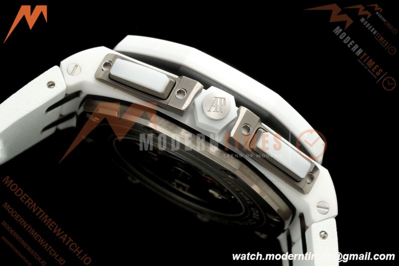 Audemars Piguet - AP ROO Chronograph 26402CB 44mm CER/CER/RU White JF A3126