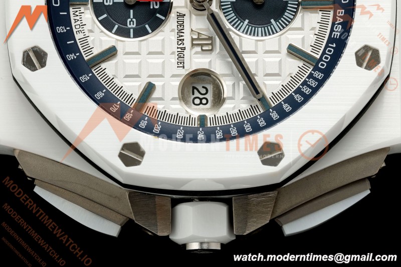 Audemars Piguet - AP ROO Chronograph 26402CB 44mm CER/CER/RU White JF A3126
