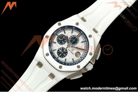 Audemars Piguet - AP ROO Chronograph 26402CB 44mm CER/CER/RU White JF A3126