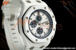 Audemars Piguet - AP ROO Chronograph 26402CB 44mm CER/CER/RU White JF A3126