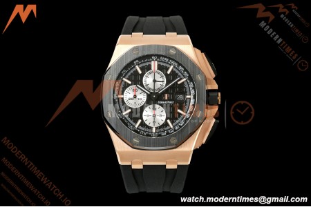 Audemars Piguet - AP ROO Chronograph 26401RO 44mm RG/CER/RU Blk/Wht JF A3126