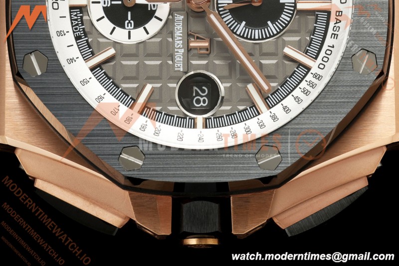 Audemars Piguet - AP ROO Chronograph 26416RO 44mm RG/CER/RU Gry/Blk JF A3126