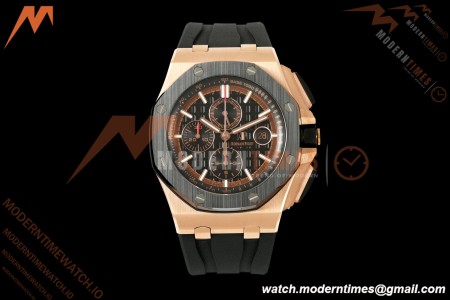 Audemars Piguet - AP ROO Chronograph 26401RO 44mm RG/CER/RU Black JF A3126
