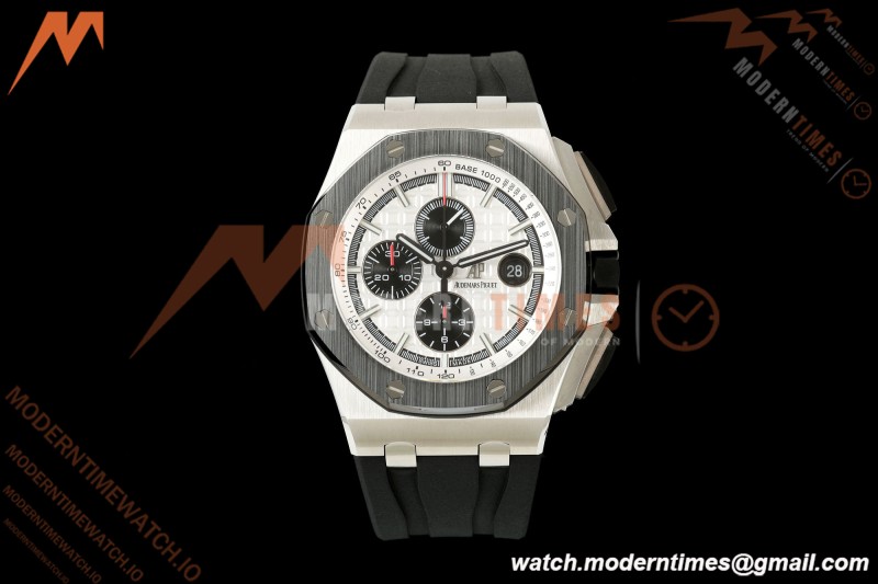 Audemars Piguet - AP ROO Chronograph 26400SO 44mm CER/SS/RU Wht/Blk JF A3126