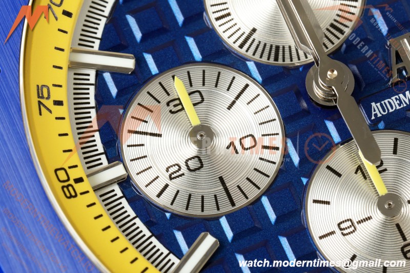 Audemars Piguet - AP ROO Chronograph 26400SO 44mm CER/SS Blue/Yellow RU Blu/Silver JF A3126