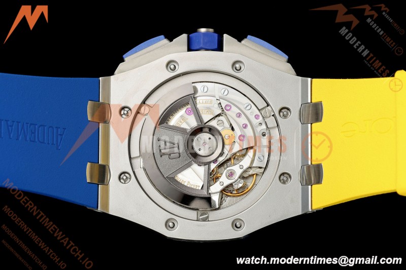 Audemars Piguet - AP ROO Chronograph 26400SO 44mm CER/SS Blue/Yellow RU Blu/Silver JF A3126